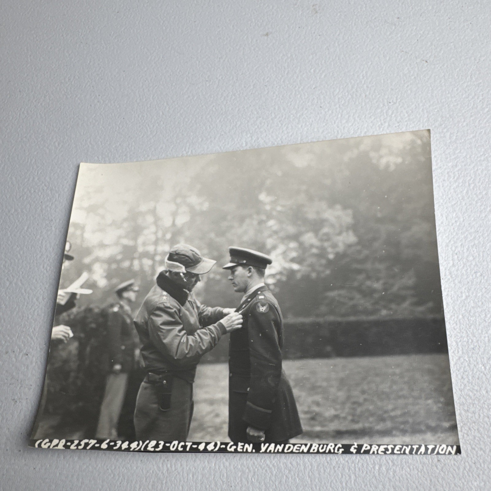 Vintage 1940S WORLD WAR II MILITARY  GENERAL Vandenburg Army Presentation
