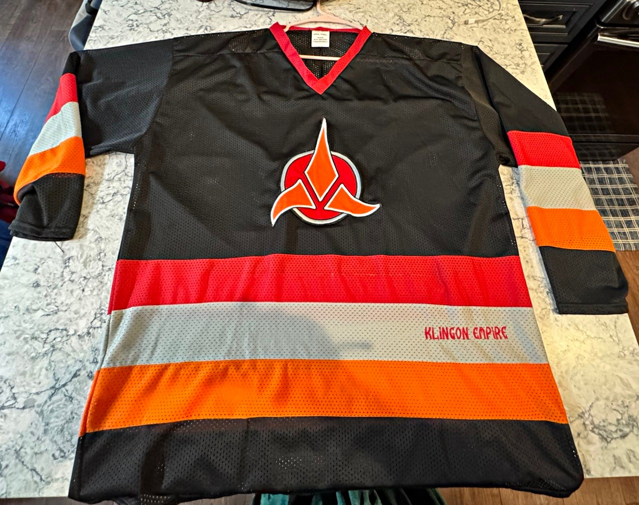 Vintage 1996 Star Trek Klingon Empire Hockey Jersey PolyGram Paramount OSFA