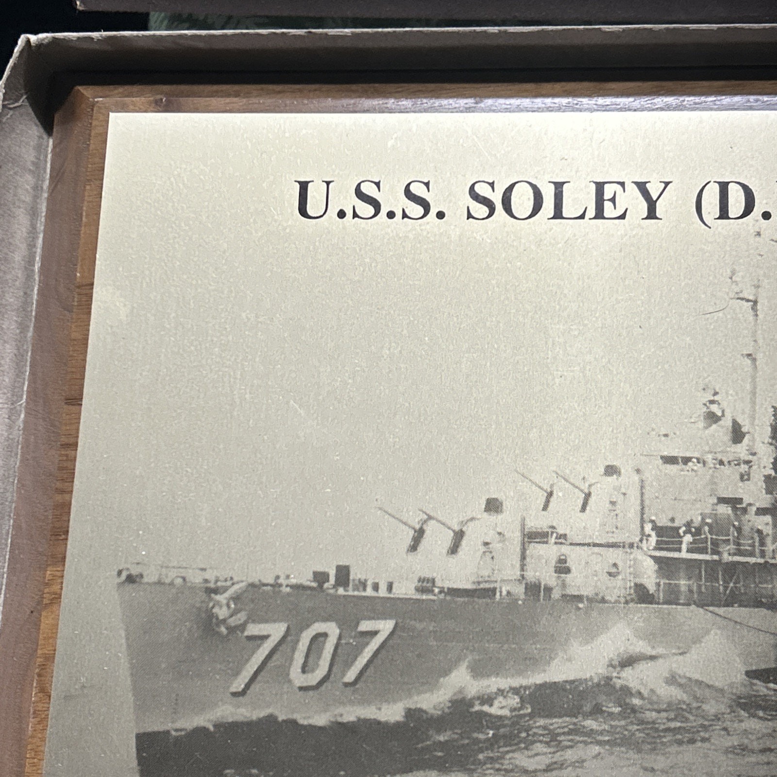 USS Soley (D.D. 707) Navy Ship Wall Plaque Military 
