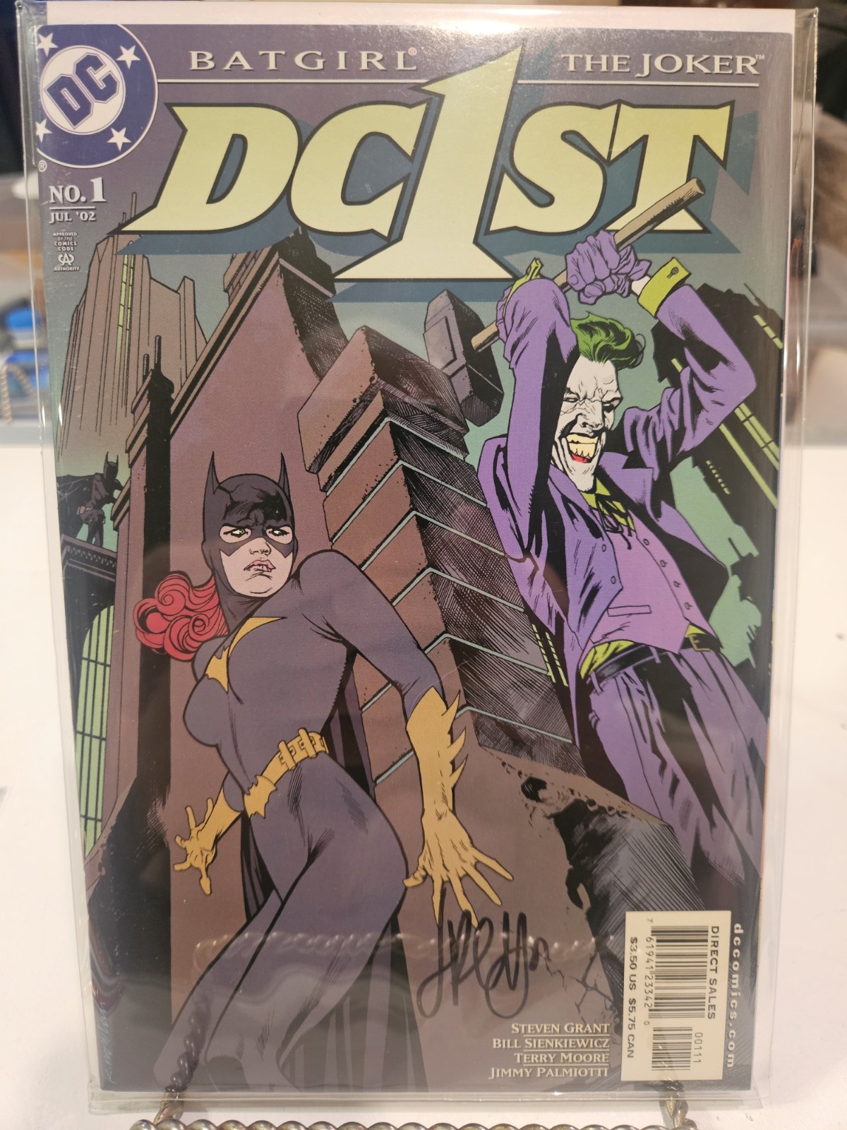 DC 1st #1 1:20 RARE SIGNED BY JIMMY PALMIOTTI WITH COA  2002 NEAR MINT 