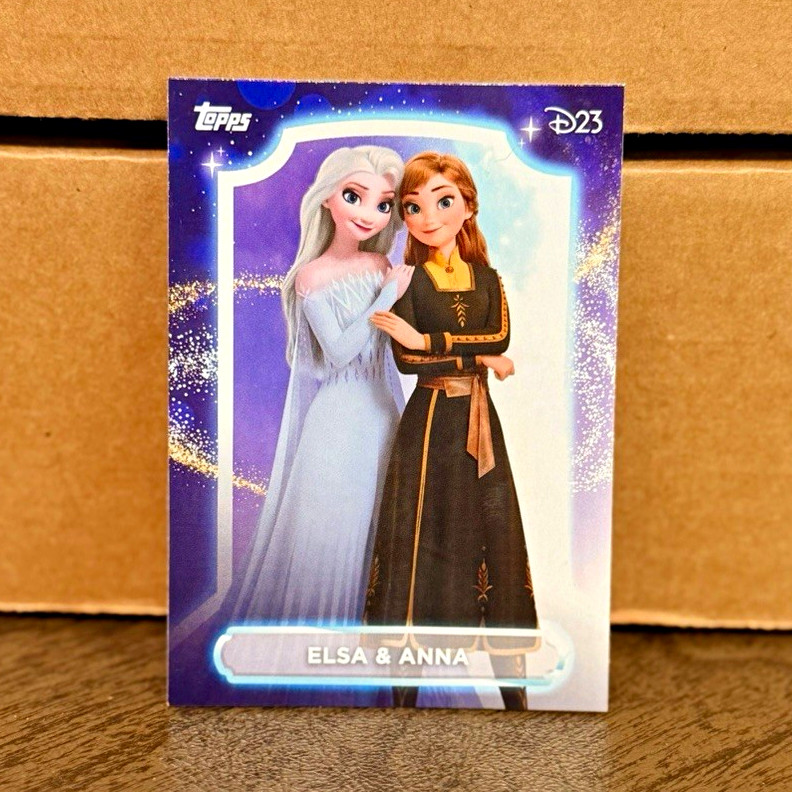 2026 Disney D23 Exclusive Topps Promo Card Elsa & Anna D23-2