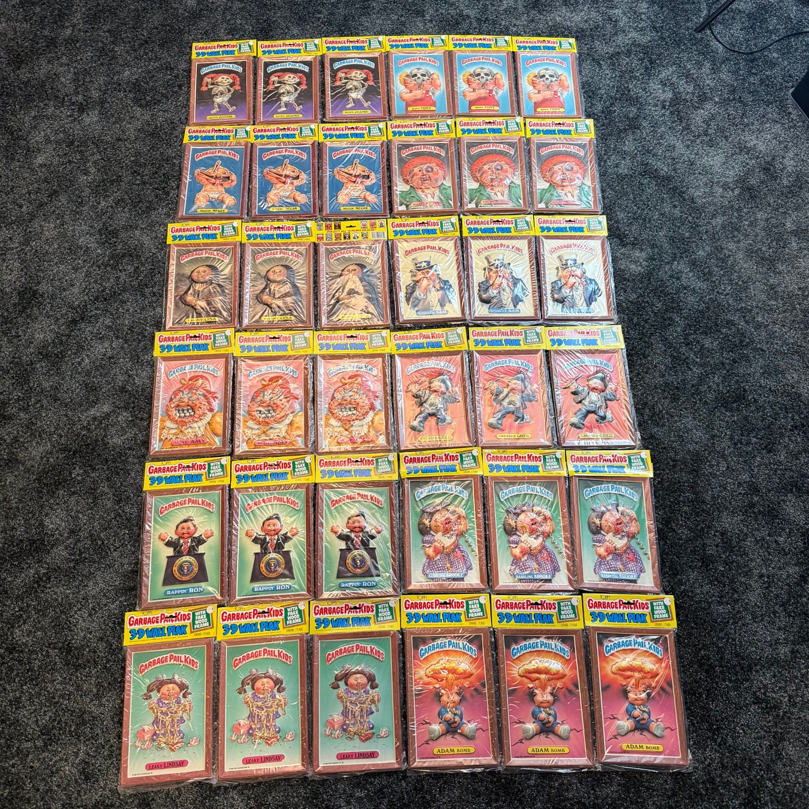 GARBAGE PAIL KIDS 3-D WALL PLAKS BOX OF 36 UNOPENED MAKES 3 SETS