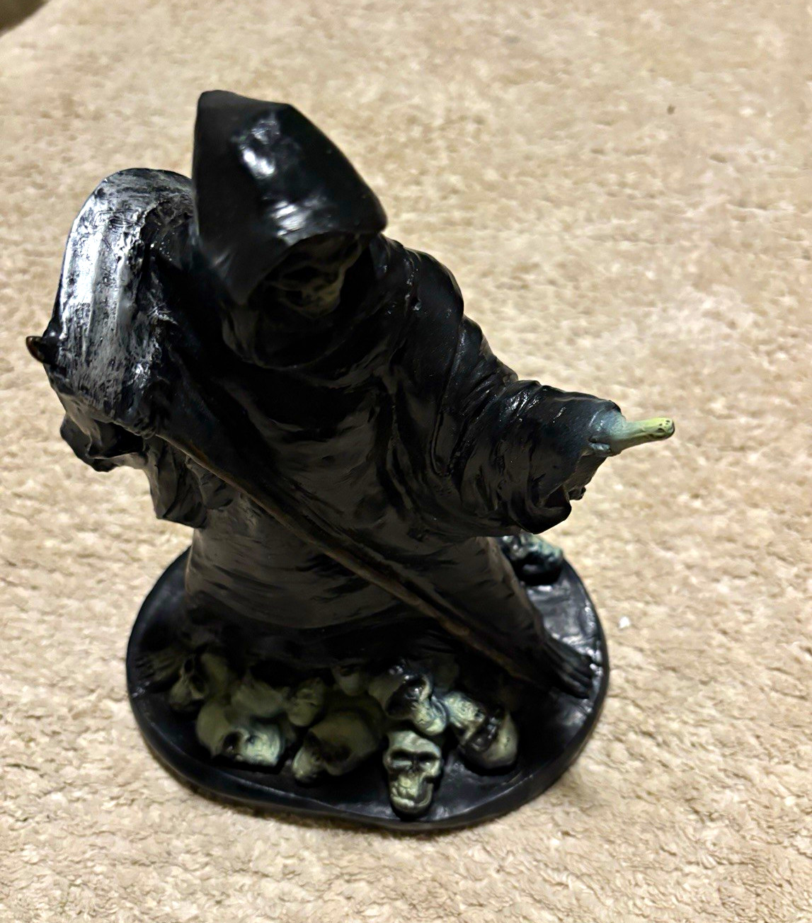 vintage 1996 Grim Reaper blow-mold figurine, new without tags