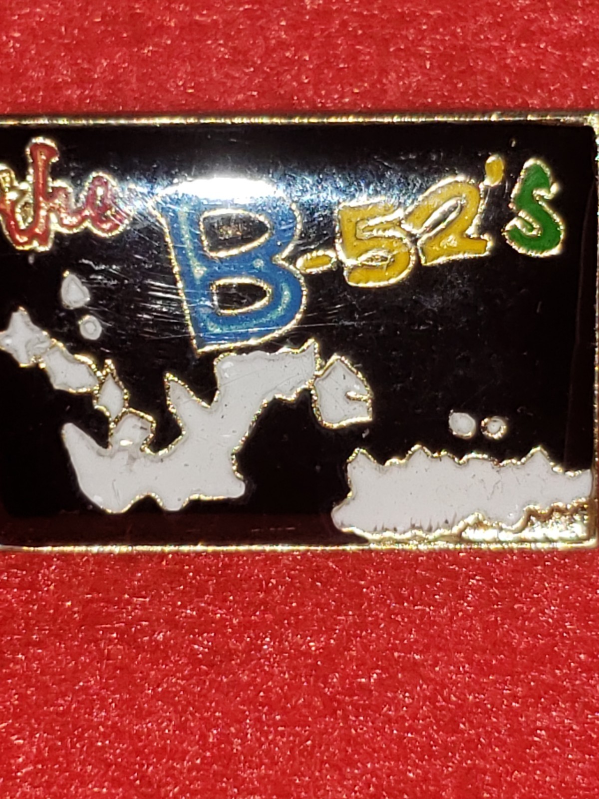 Vintage The B-52s Band Enamel Pin Badge Rare 80s New Wave Punk Rock Memorabilia