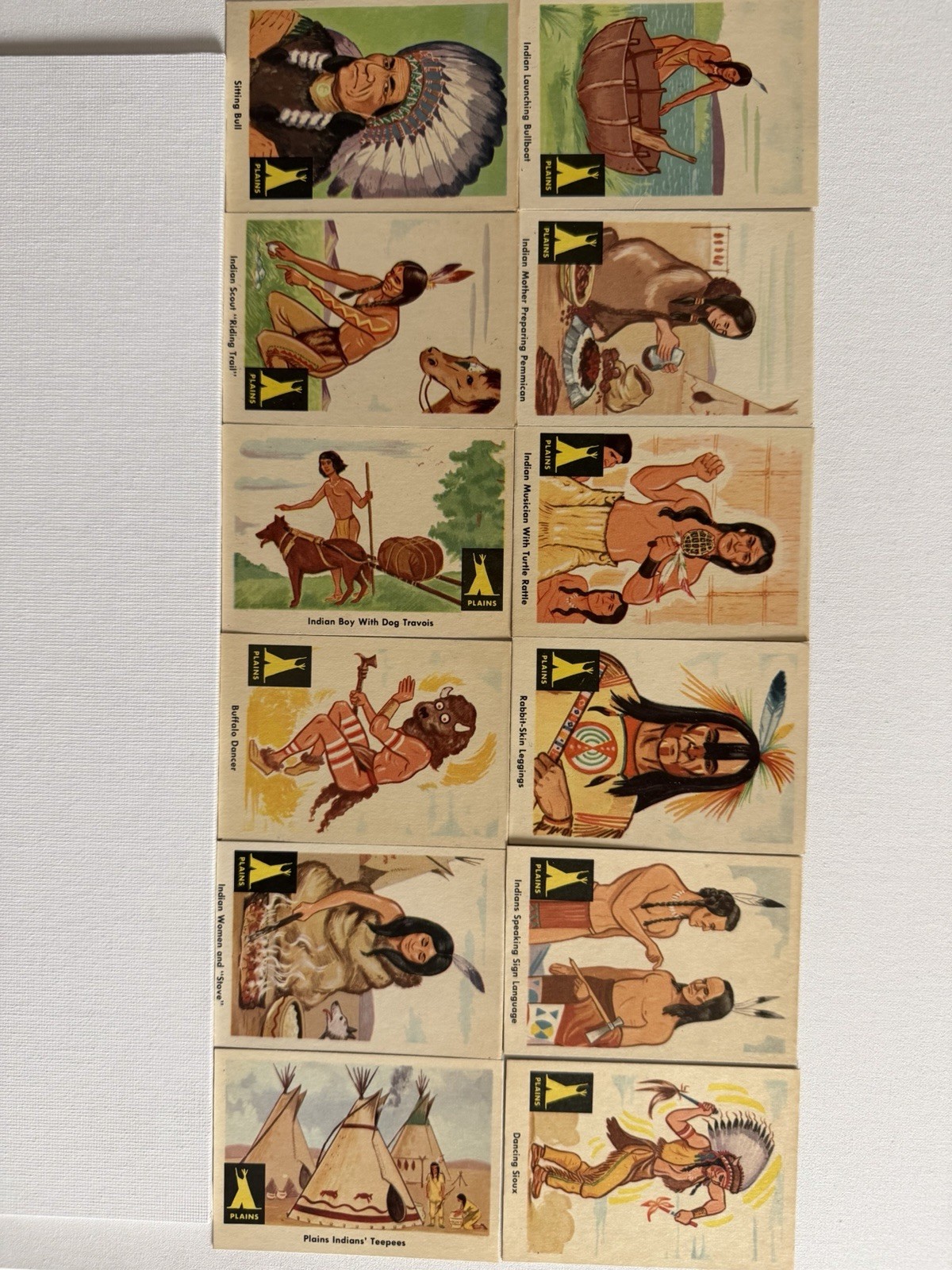 1959 INDIAN TRADING CARD COMPLETE(80) CARD SET BY FLEER  VGC