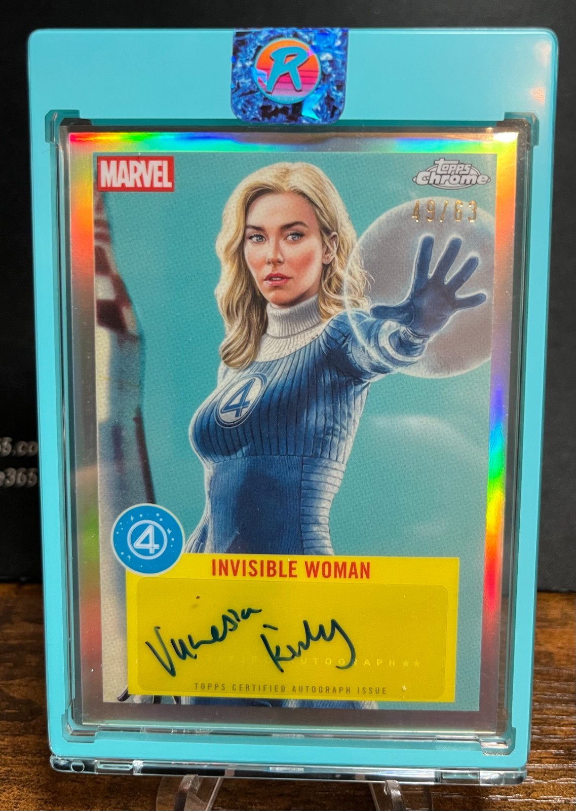 2025 Topps Chrome Marvel Studios Fantastic Four Invisible Woman Auto 49/63