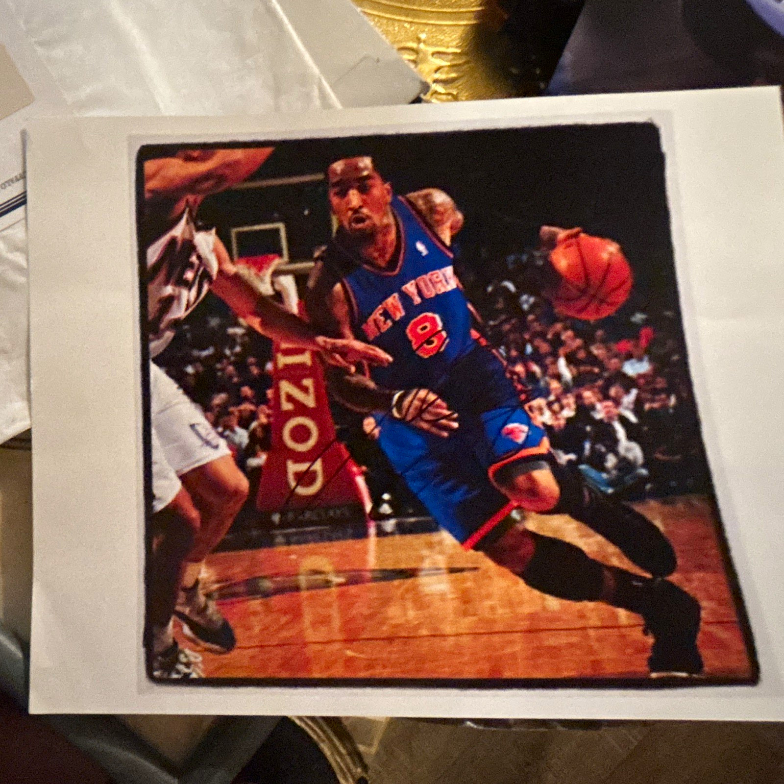 Knicks Basketball Player Action Photograph Print Color Landscape Paper 1 Photo