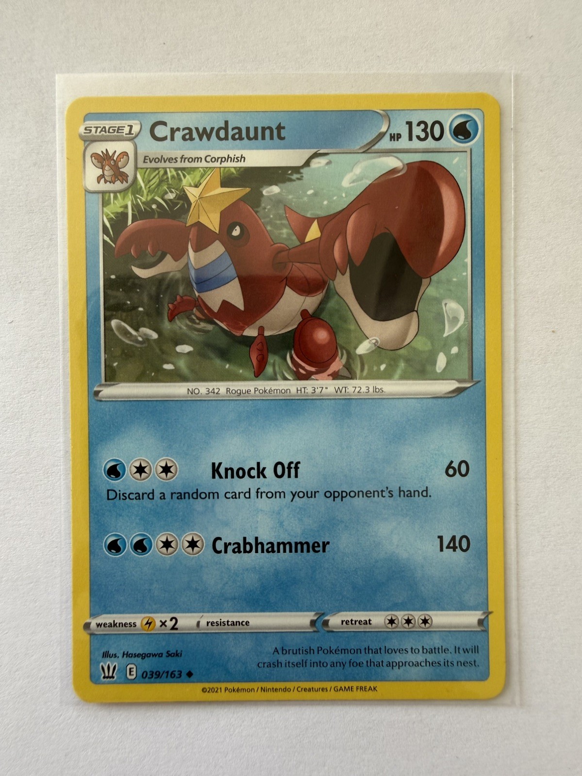 Crawdaunt 039/163 Swsh05: Battle Styles Regular