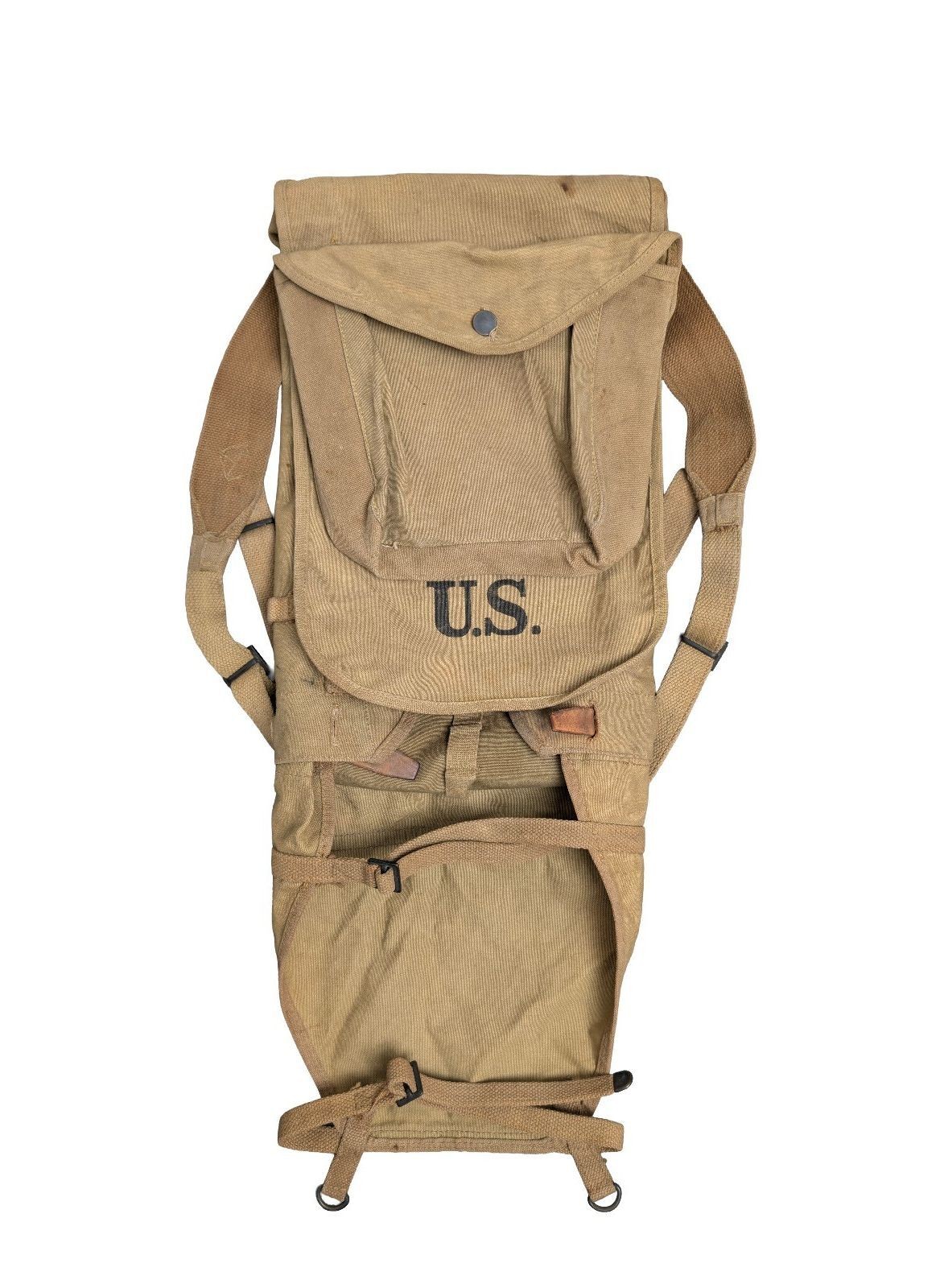 WWI US M1910 Haversack Complete 1918 Named 1st Lt 124th Inf.