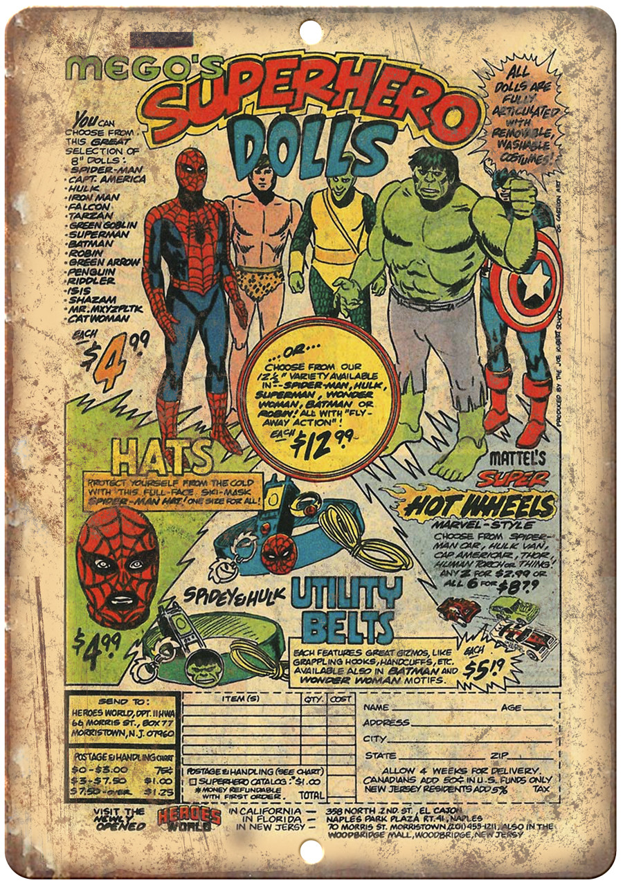 Mego Toys Superhero Dolls Vintage Comic Ad 12