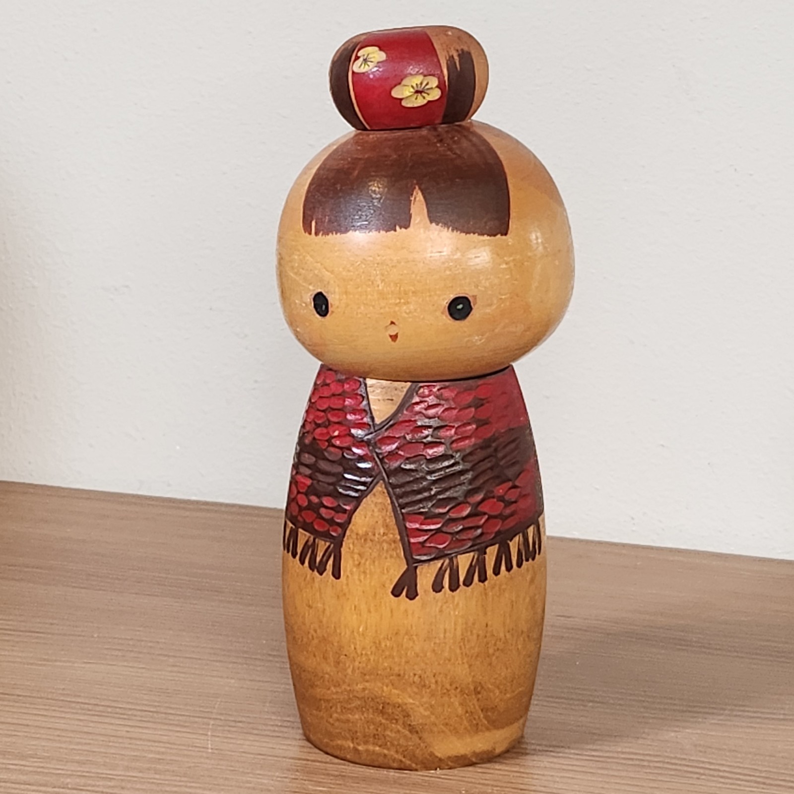 Rare Signed Sosaku Kokeshi Hiroe Fukushima Vintage Japan Handmade Wooden Doll