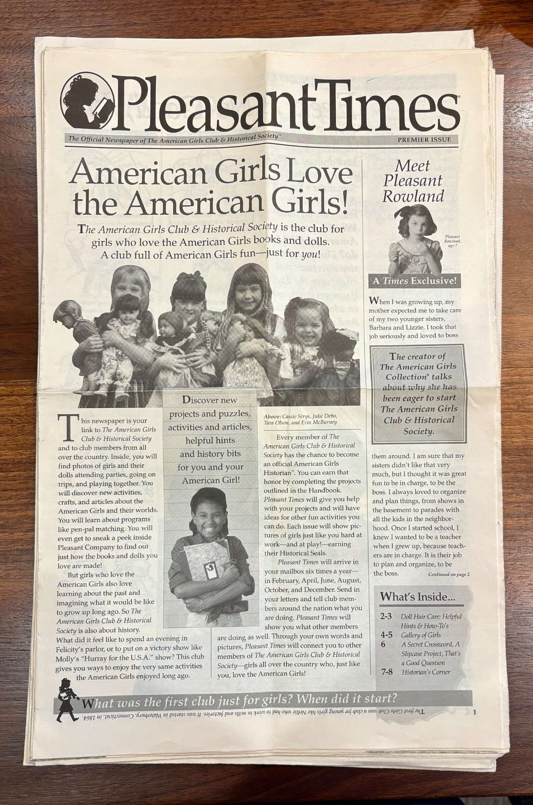 Vintage American Girl Pleasant Company News Lot 14 Issues Pleasant Times 1990s