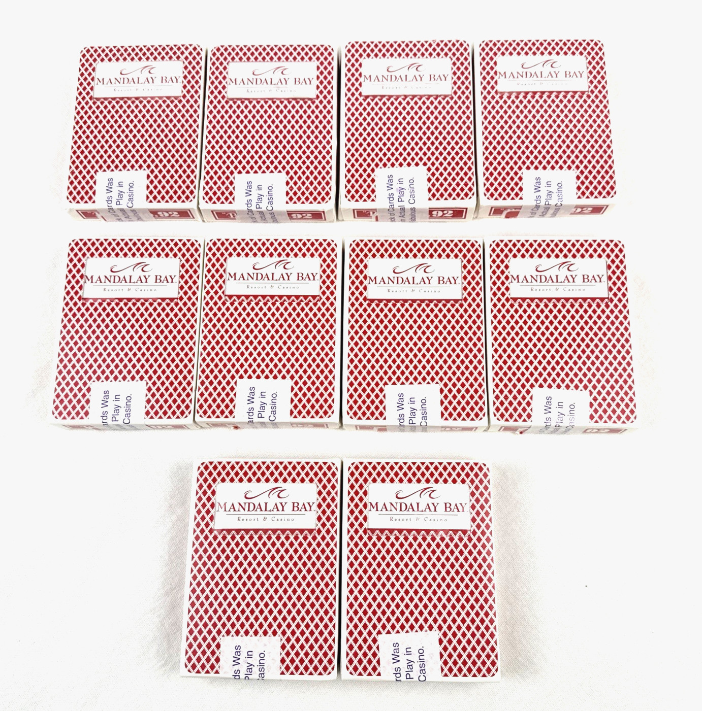 Mandalay Bay Casino Poker Playing Cards, Used/Sealed, Bee Club Special 92, Fr Sh