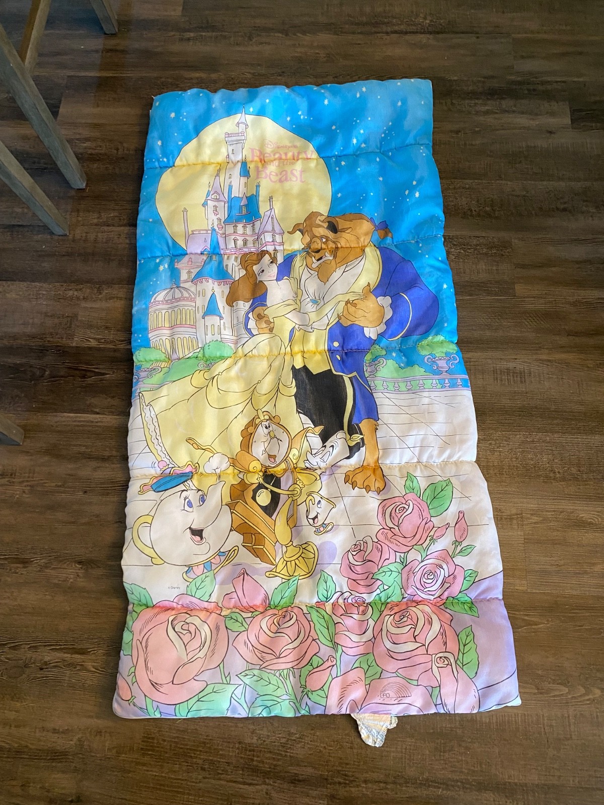 Disney Beauty and the Beast 1990s Vintage Children\'s Sleeping Bag Belle