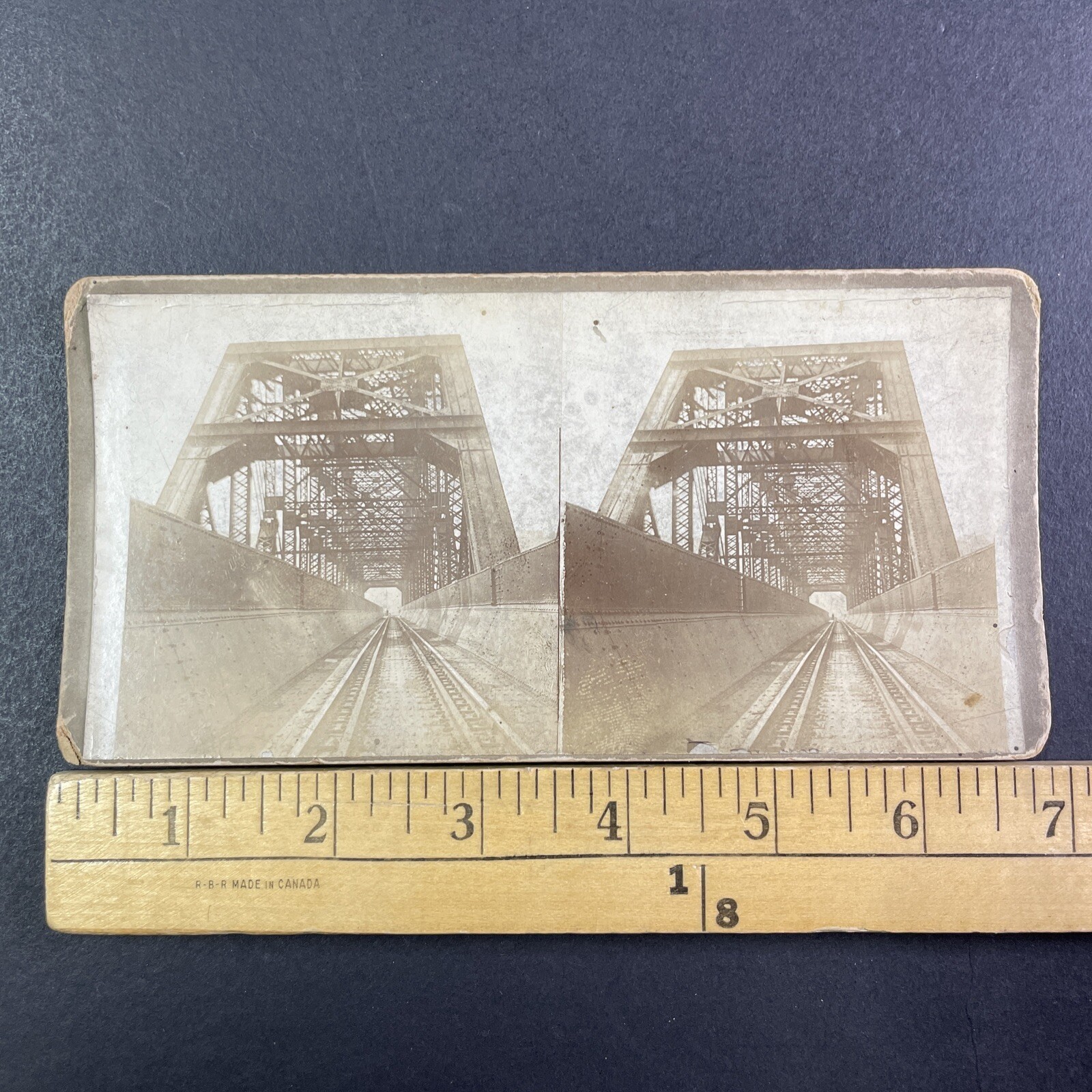 Union RR Hot Metal Bridge Stereoview Rankin PA Carnegie Steel 1900s Industry