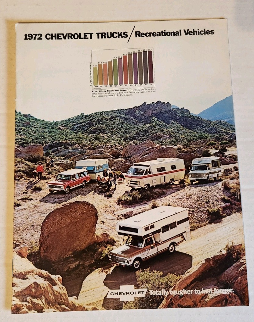1972 Original CHEVROLET Trucks Recreational Vehicles Sales BROCHURE