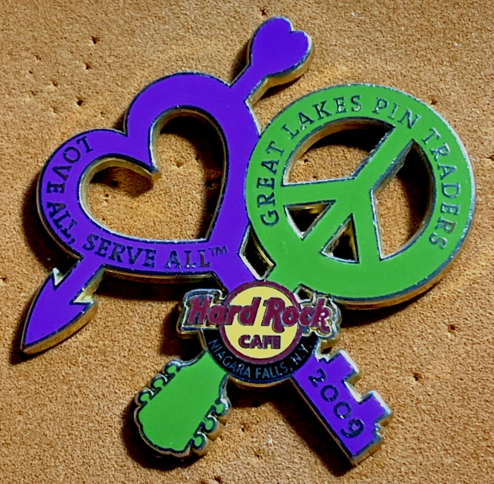 HARD ROCK CAFE 2009 NIAGARA FALLS NY LOVE ALL SERVE ALL GREAT LAKES LE 300 PIN