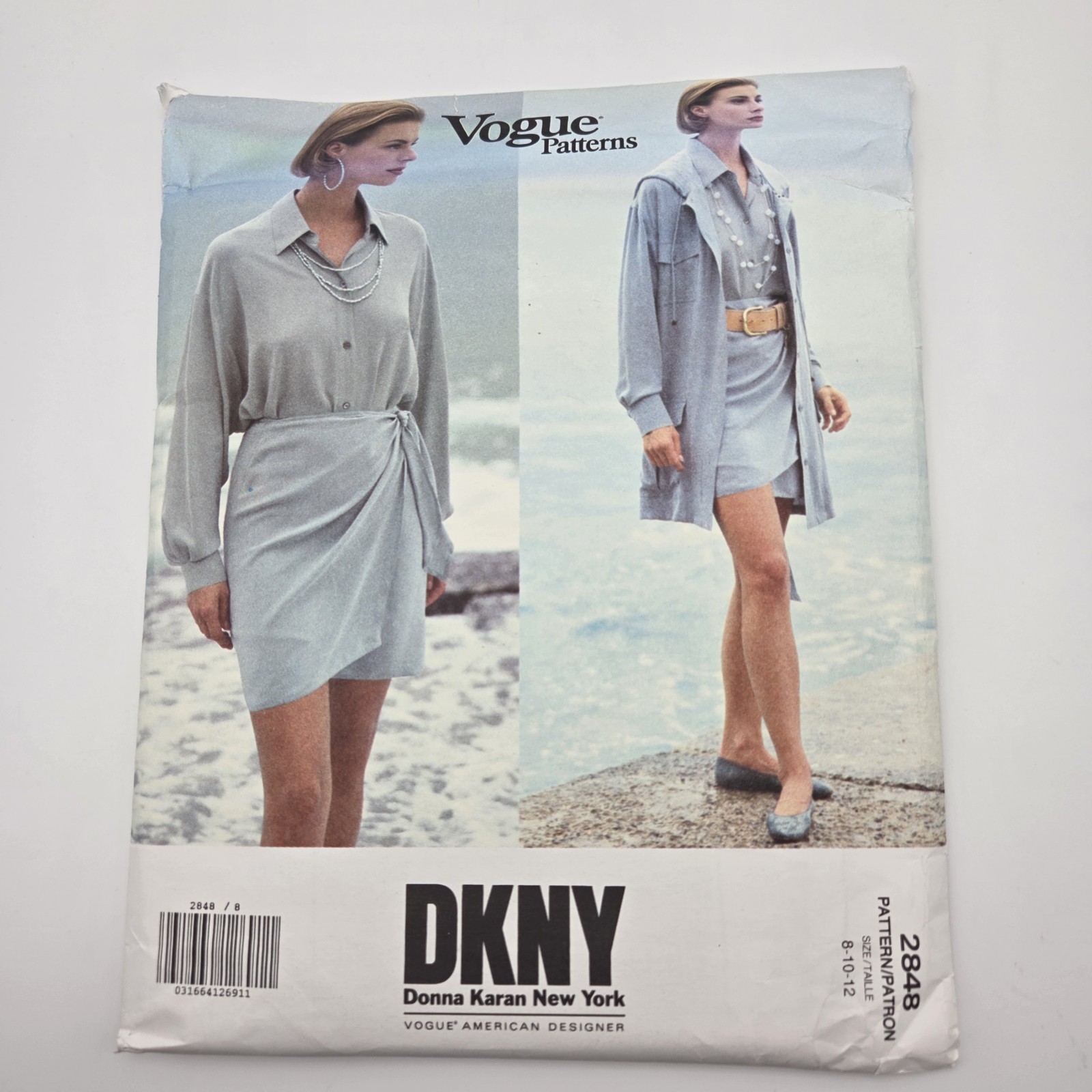 Vintage 90's Vogue Pattern 2848 American Designer Donna Karan Jacket Sz 8-10-12