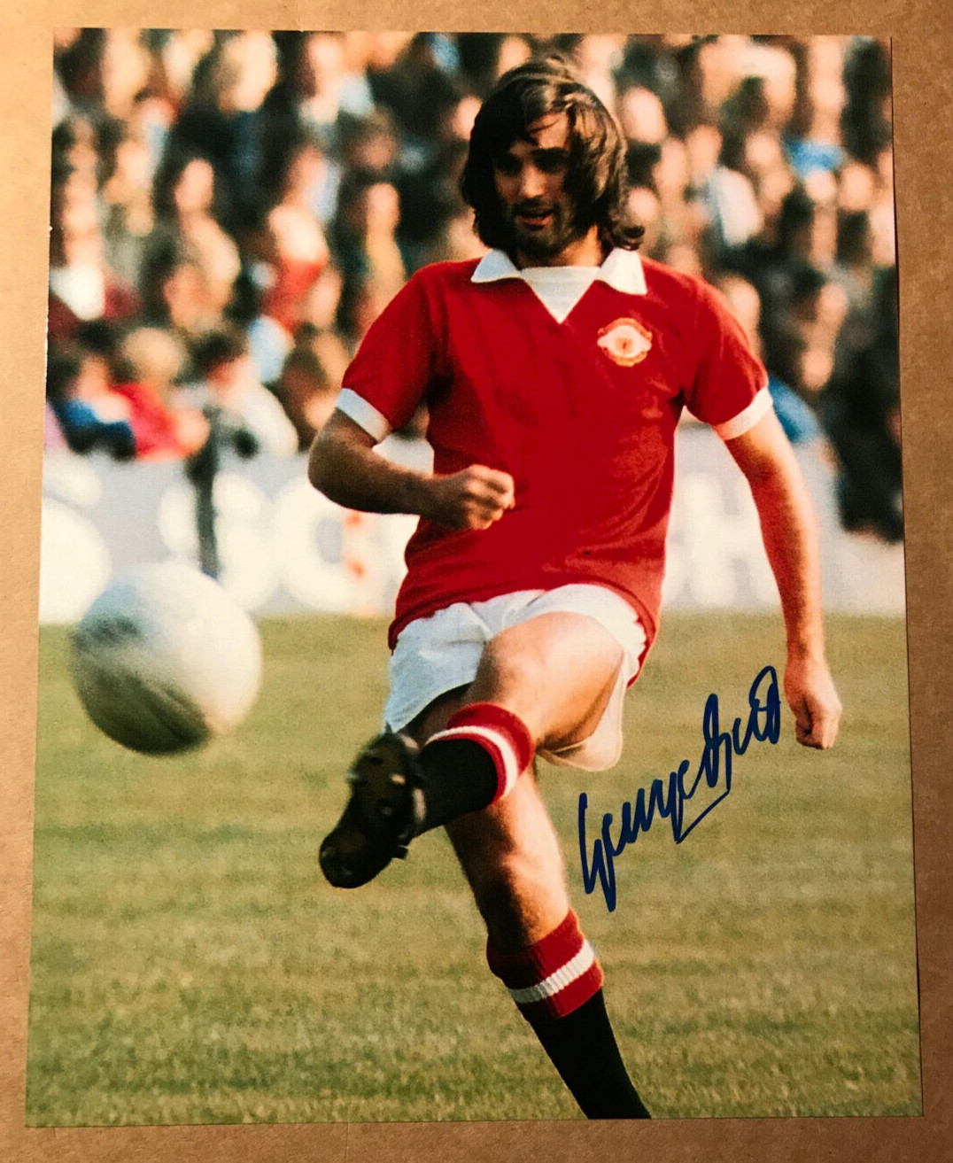GEORGE BEST Manchester United Genuine Authentic Signed 10x8 PHOTO CAv COA