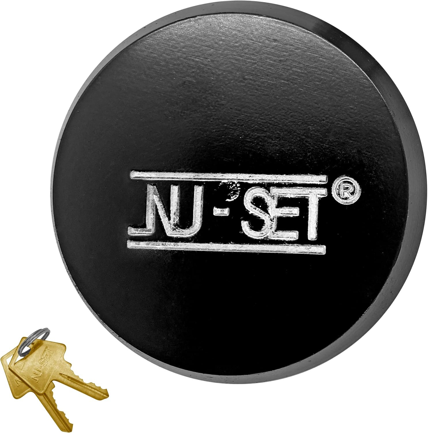 2-7/8 Inch Heavy Duty Solid Steel Hockey Puck Padlock with Hardened Reinforced S