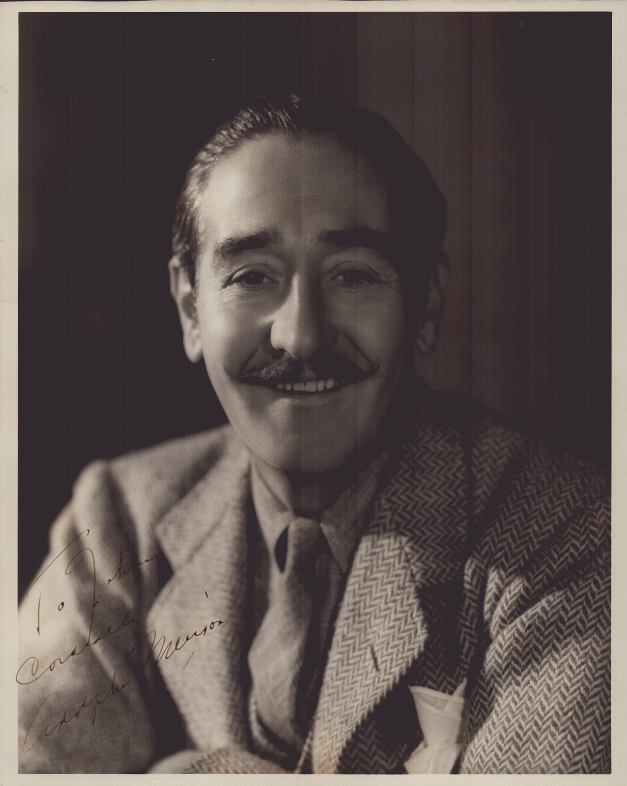 ADOLPHE MENJOU - AUTOGRAPHED INSCRIBED PHOTOGRAPH