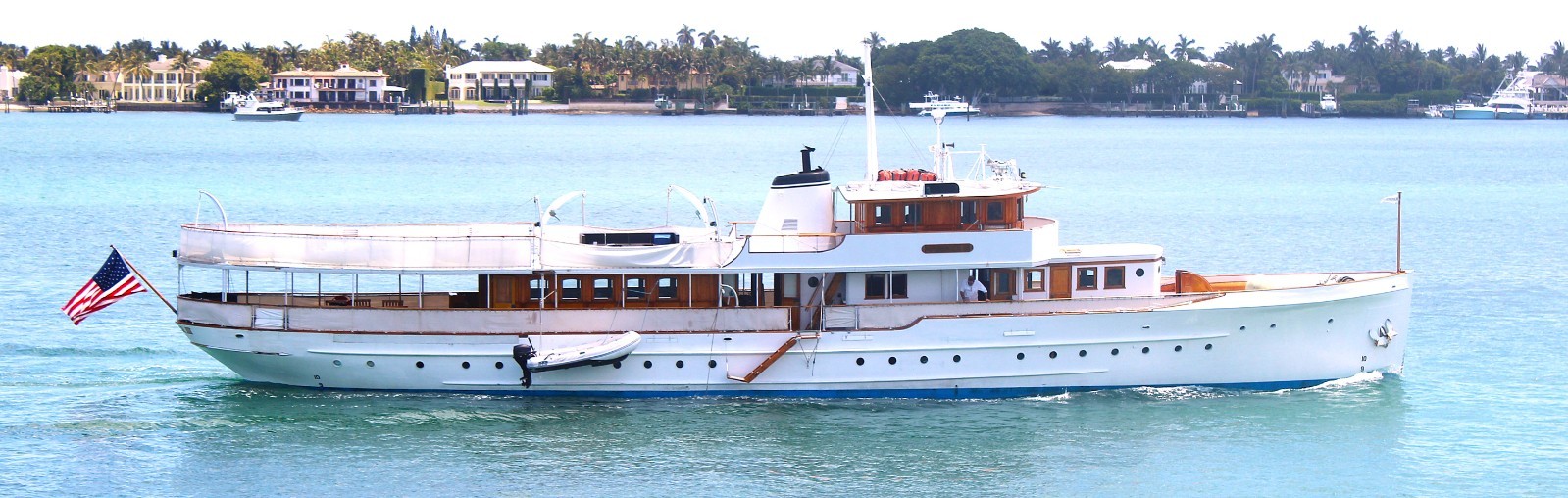 Luxury 1920's Yacht at Sea in Florida-Original Signed Color Digital Photograph