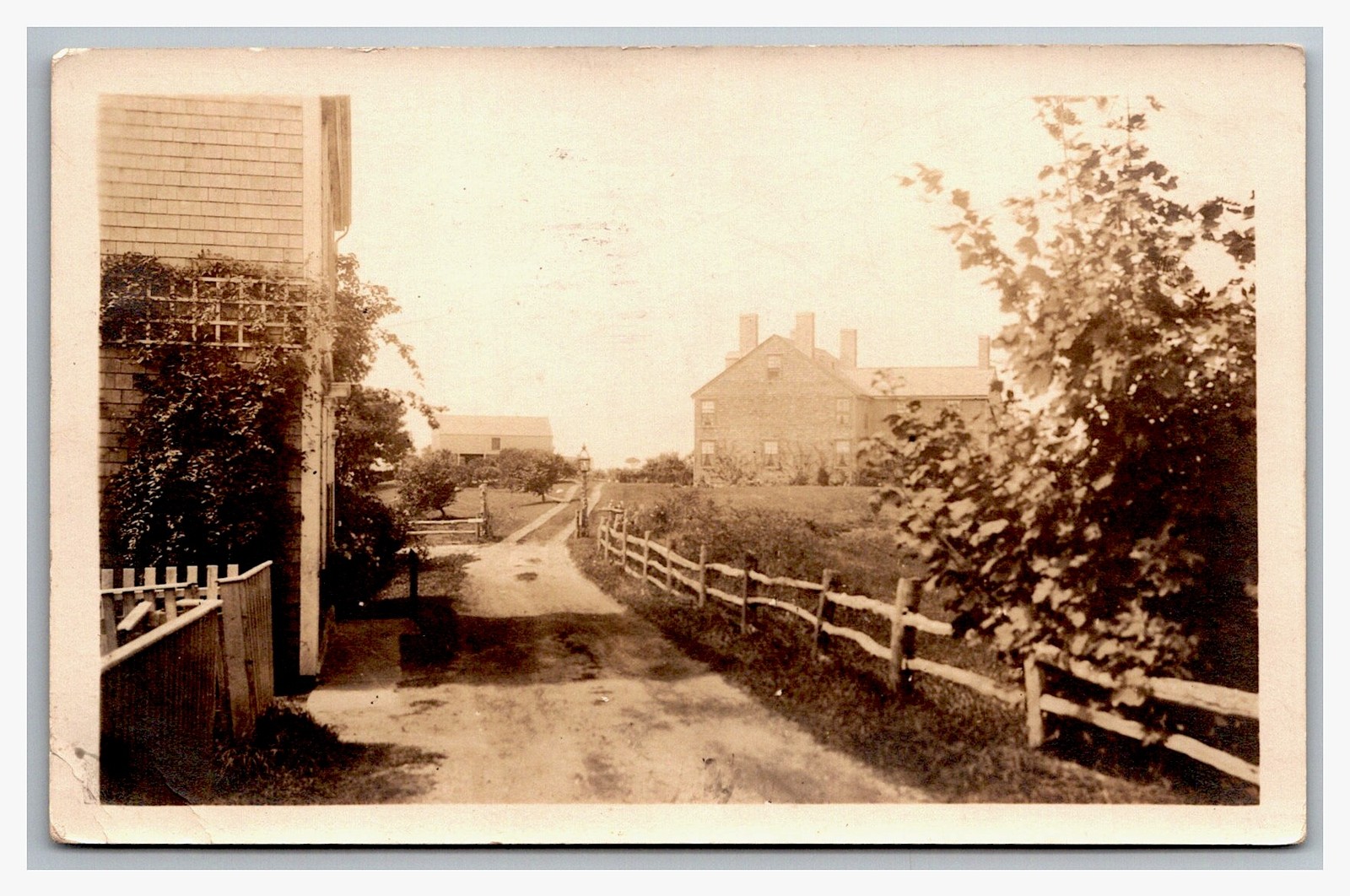 RPPC ~ Boston MA ~ Historic Home House Street view Massachusetts