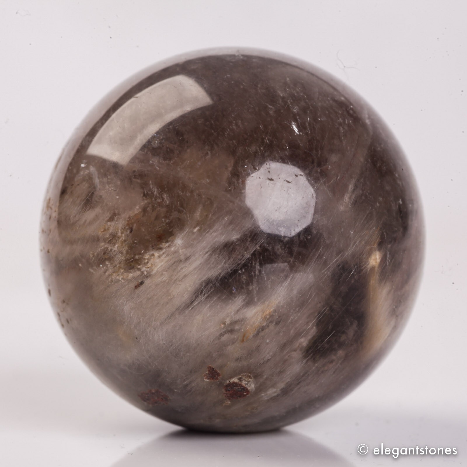 50g33mm Natural Garden/Phantom/Ghost/Lodolite Quartz Crystal Sphere Healing Ball