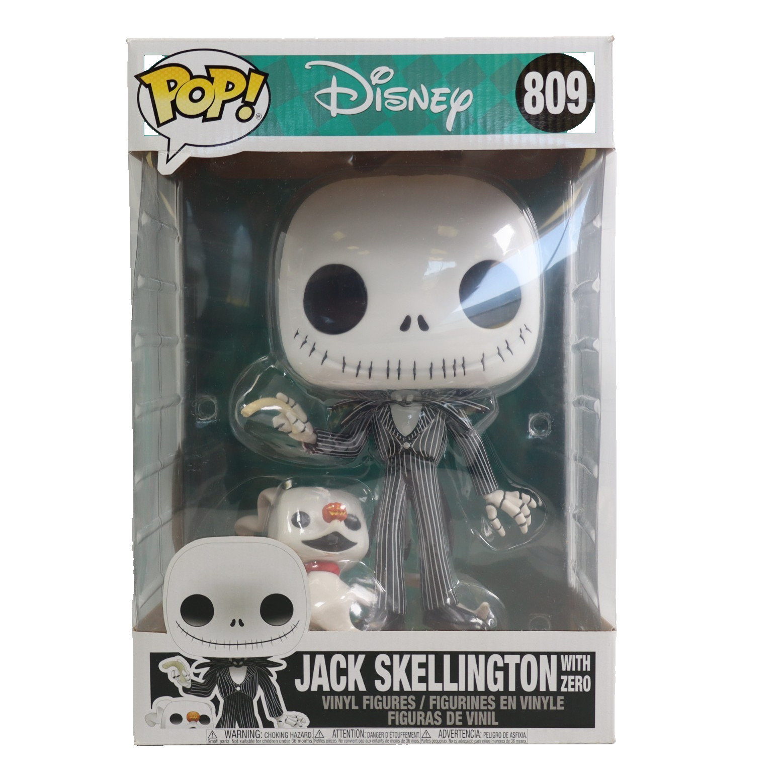 Funko Pop Vinyl Jumbo 10 in: Disney - Jack Skellington with Zero (10 inch) #809
