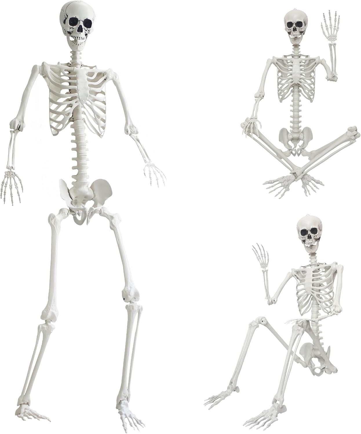 7.9Ft/240Cm Giant Skeleton Halloween Skeleton Life Size Skeleton Posable Skeleto