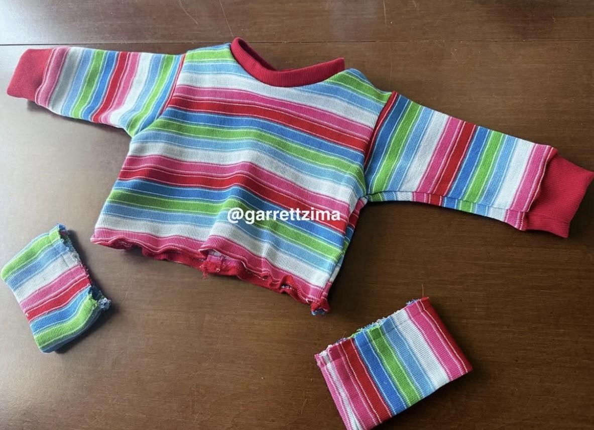 Chucky Sweater Child’s Play Chucky Clothes With Cuffs MOST ACCURATE AVAILABLE
