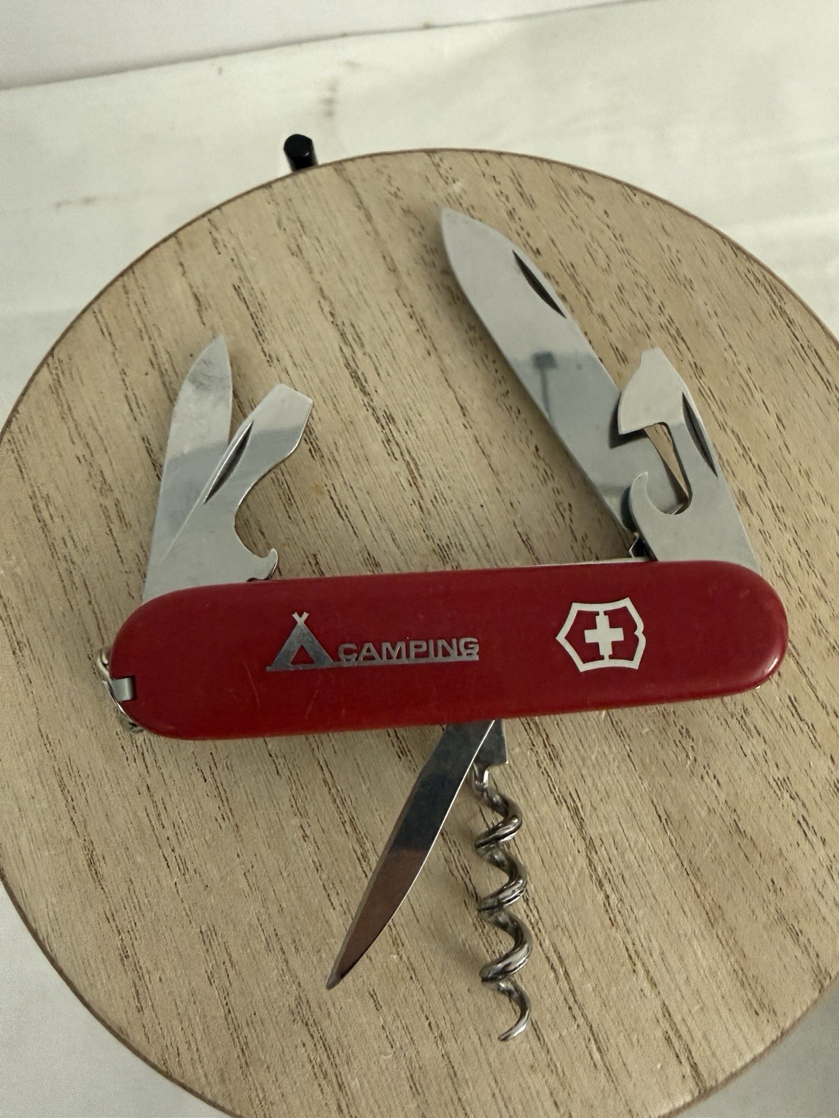Victorinox Tinker Swiss Army Knife Red “Camping” Collectors Item
