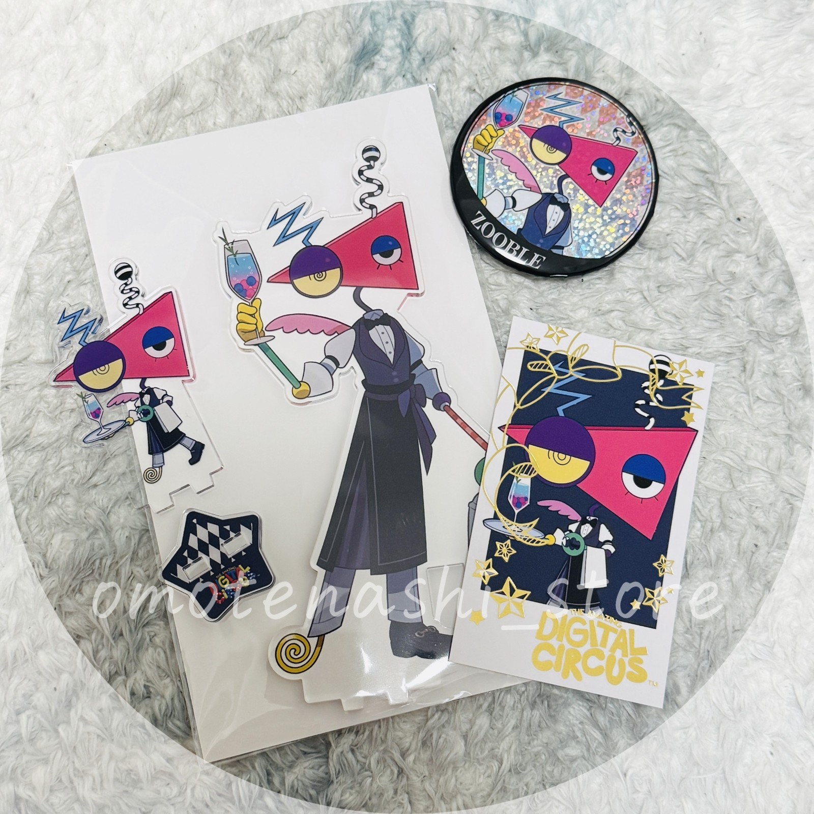 The Amazing Digital Circus Animate Cafe Acrylic Stand Badge Card Set Zooble