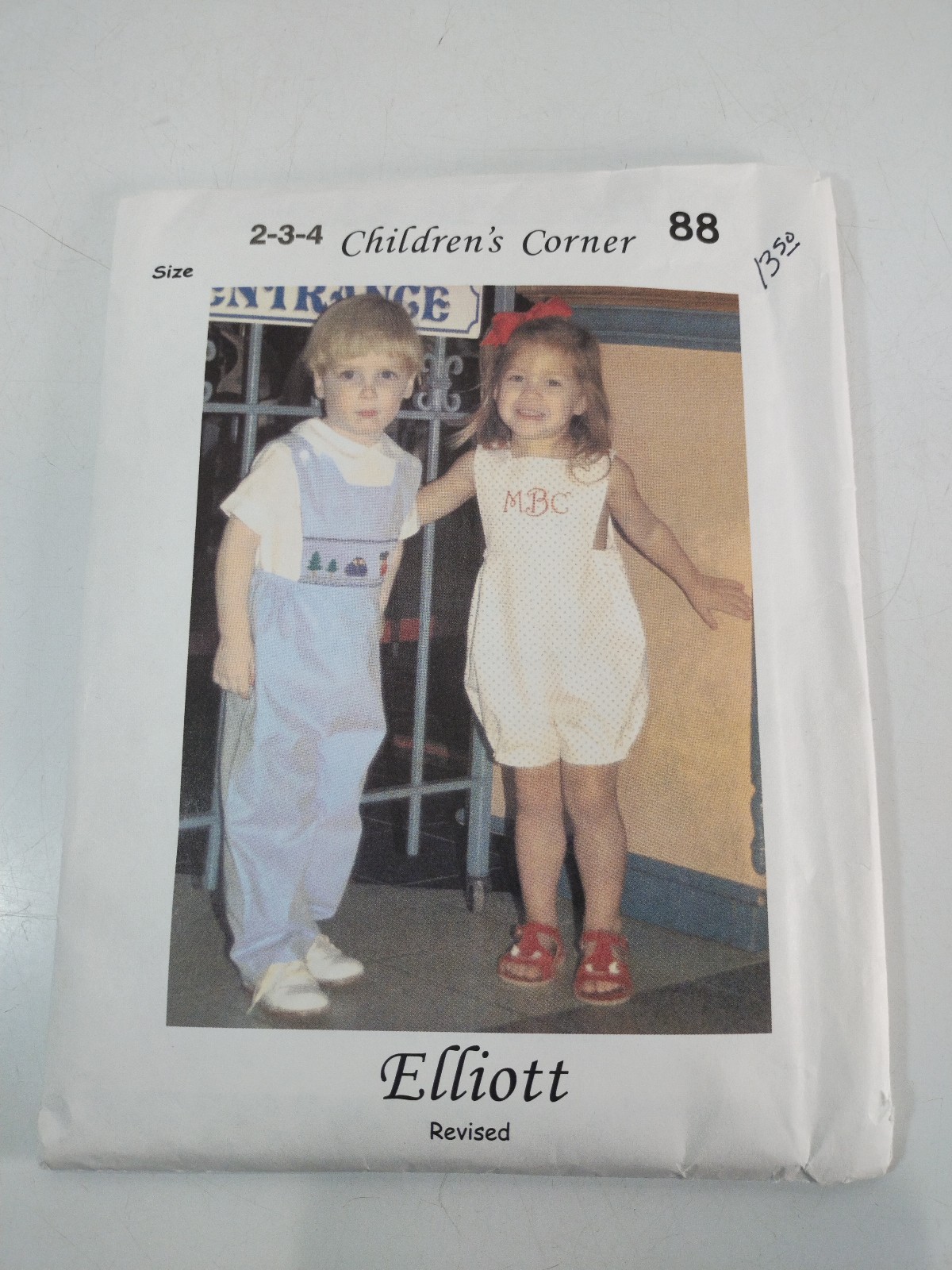 *OOP/HTF* Children\'s Corner Elliott Revised #88 sz 2-3-4 Sewing Pattern Romper 