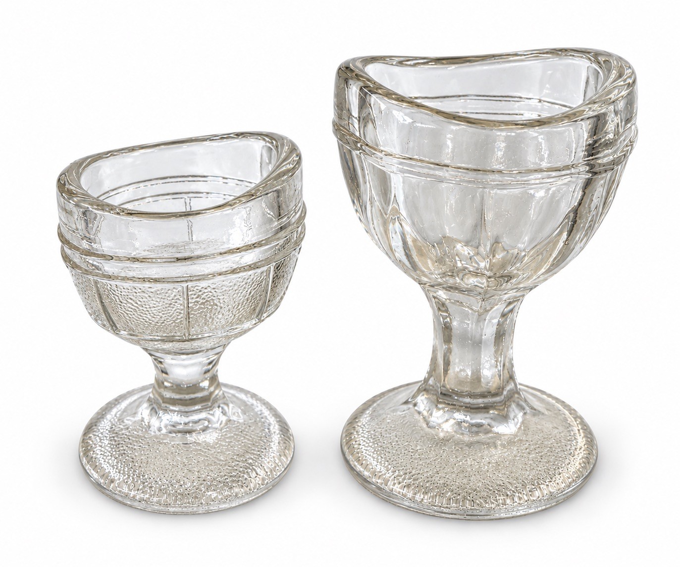 Vintage 1950s Clear Glass Eye Wash Cup Set 