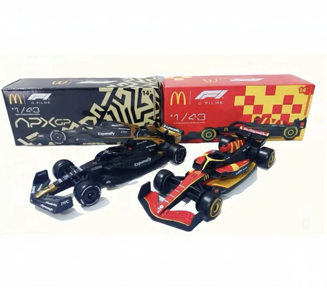 2025 F1 Formula 1 APX Movie Car + McDonald’s F1 Car Exclusive Set DieCast 1:43