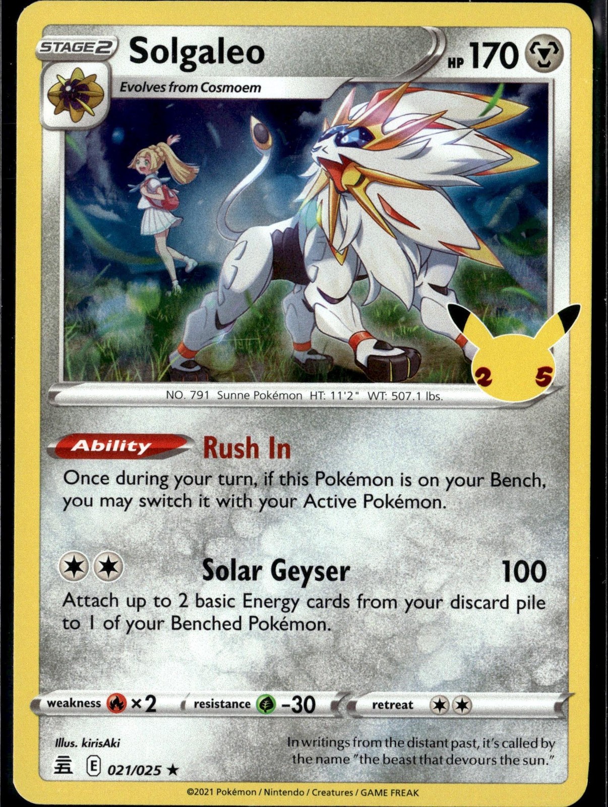 Celebrations #021/025 Solgaleo