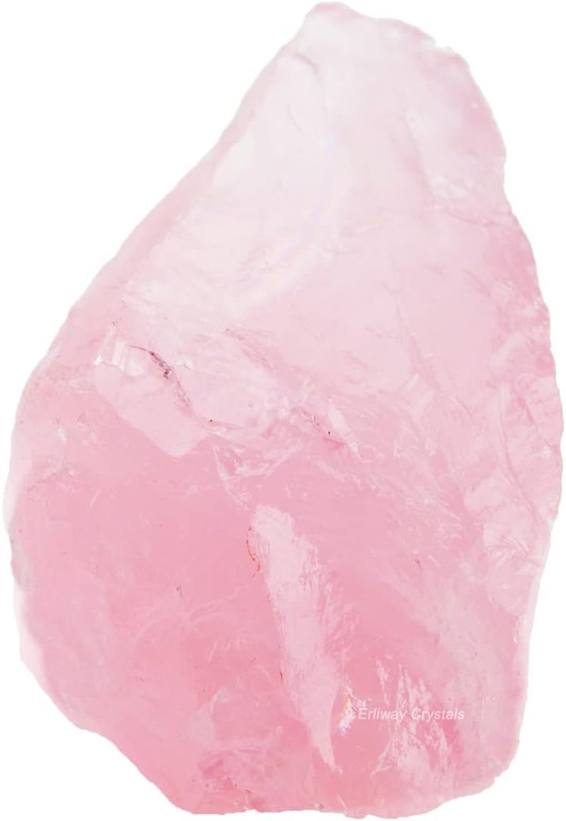 Piedra de cristal de cuarzo rosa crudo grande 1.25-2.0 pulg cristales curacion