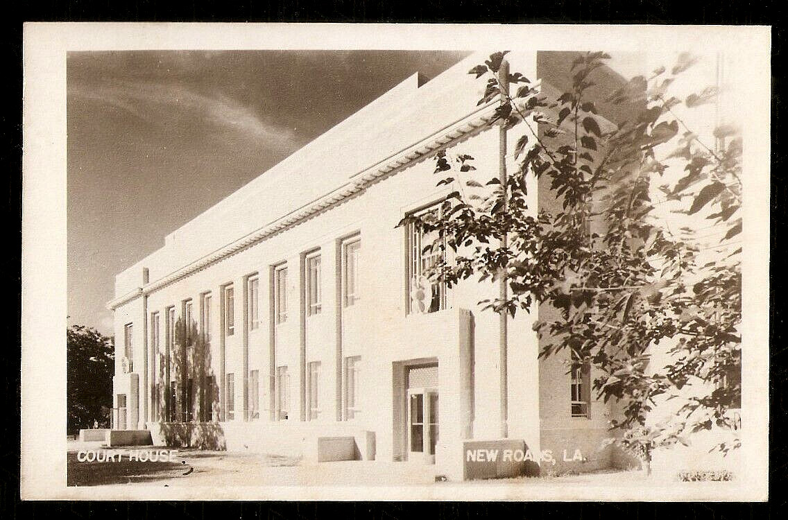 Court House New Roads 1950 Real Photo Postcard Louisiana RPPC