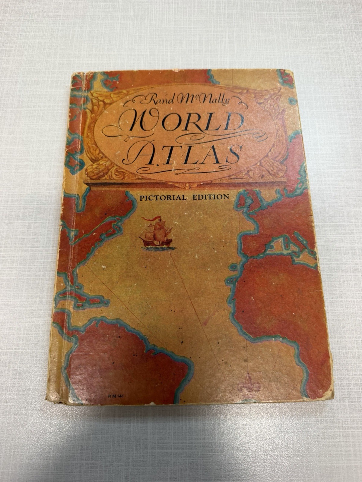 1934 Rand McNally World Atlas Pictorial Edition Vintage Maps Pre-WWII Hardcover