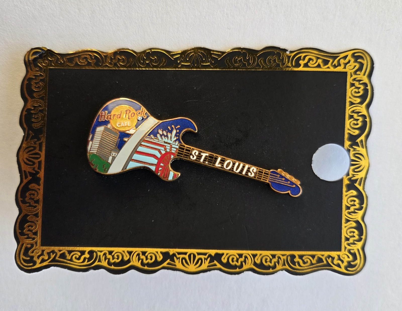 Hard Rock Cafe Pin St. Louis City Core Guitar - Scene Cityscape Design