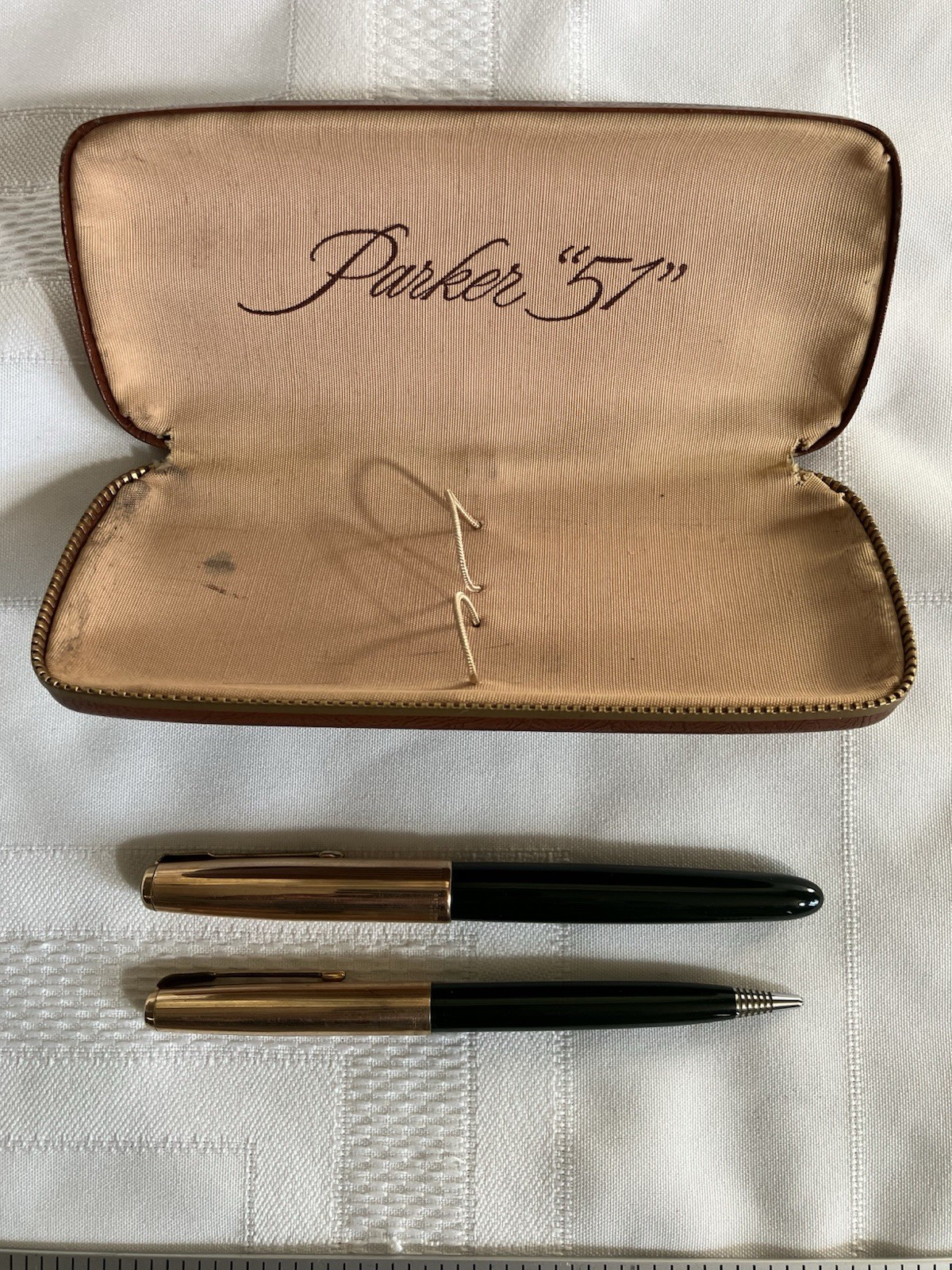 Parker 51 Vintage Fountain Pen 1/10/12kGF Dark Green Untested Made In USA As-Is