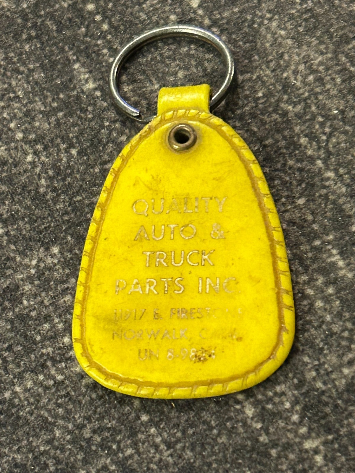 Vintage Norwalk California Advertising Keychain Quality Auto Truck Parts
