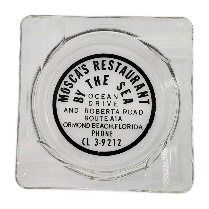 Vintage Marketing Ashtray Mosca\'s Restaurant by the Sea Ormond Beach Florida FL