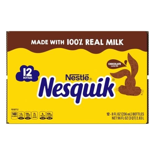 Nesquik Chocolate Milk, Lowfat Milk, 12 Pack of 8 fl oz