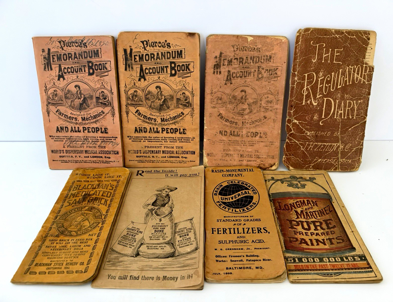 Antique 1880s 1890s Trade Card Booklet Lot Pierce's Medical Shenandoah Valley VA