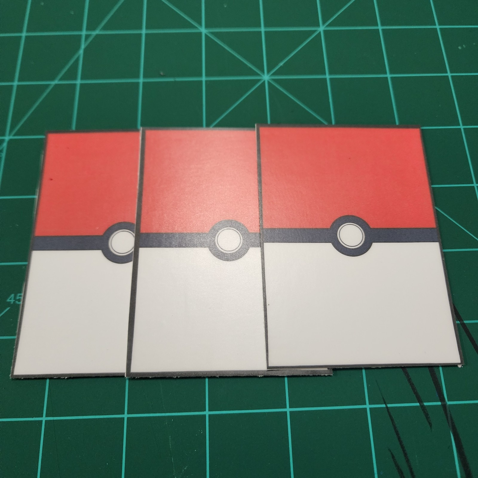Pokemon Place Holder for Binder Pages - Handmade - Pokeball Design - Set Of 3