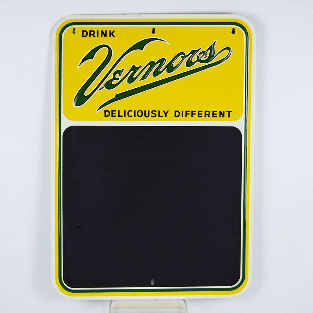 Drink Vernors Chalk Menu Board Metal Sign New Old Stock - 24.5 Inches Tall