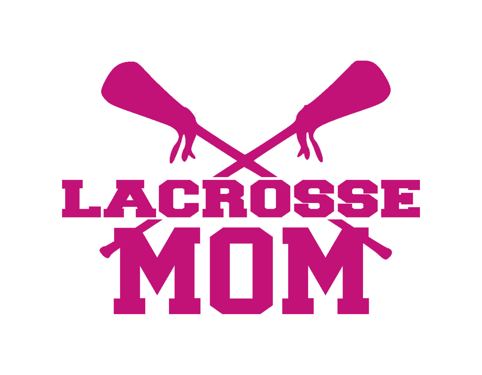 LACROSSE MOM VINYL DECAL RED  6\