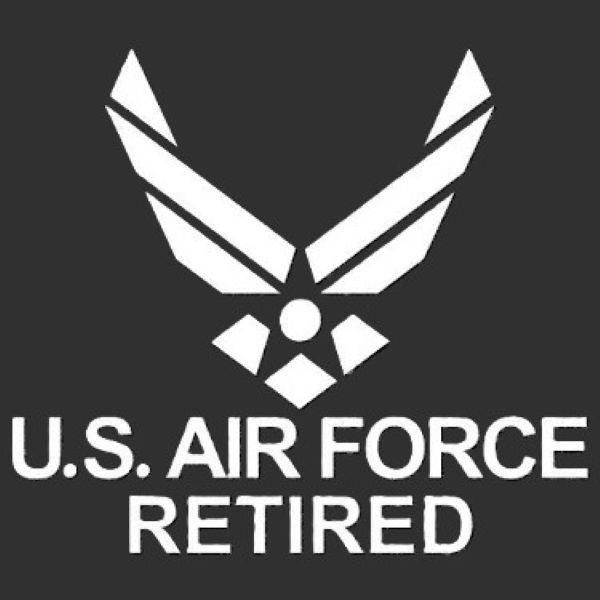 Retired Air Force Decal (White)